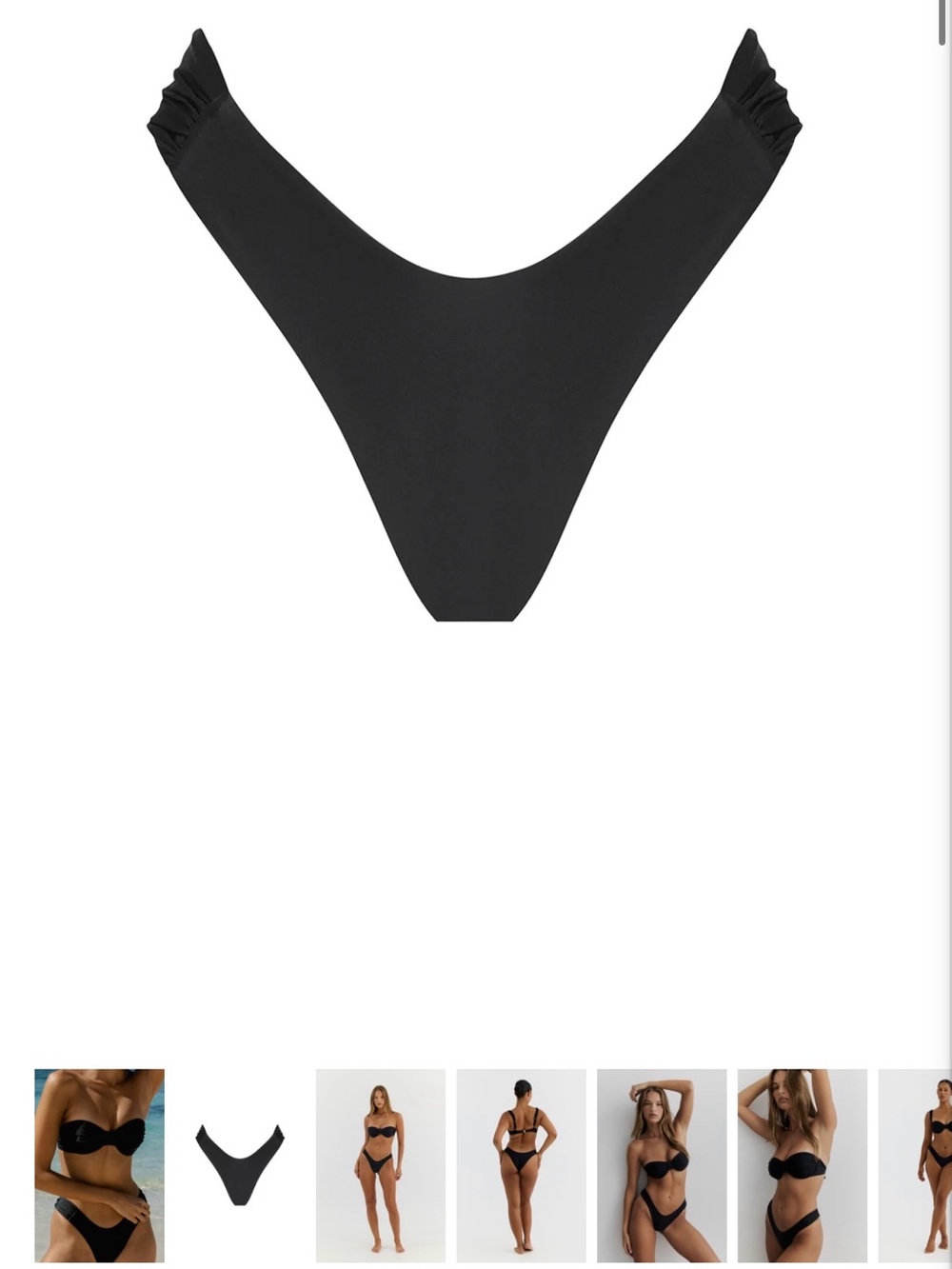 SYLK SWIM THEA BIKINI BOTTOM - BLACK